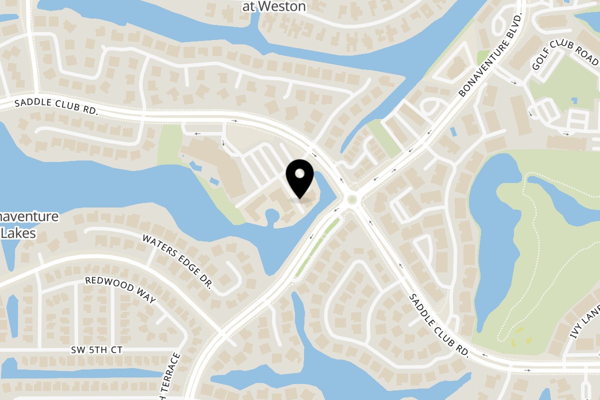 Map showing the location of Full Pizza on 16640 Saddle Club Rd in Weston
